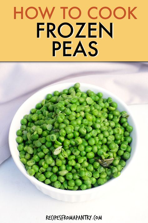 Frozen Peas Recipe, Green Peas Recipe, Freezing Brussel Sprouts, Green Peas Recipes, Dash Recipe, Chicken Broth Recipes, Peas Recipe, Pea Recipes, Holiday Meals