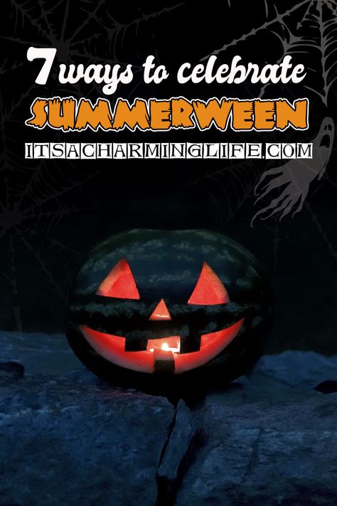 WAYS TO CELEBRATE SUMMERWEEN | A Stress free Halloween Gravity Falls Summerween Aesthetic, Halloween In The Summer, Summerween Movies, Summerween Decorations, Summerween Party Decorations, Summerween Sleepover, Summerween Aesthetic Party, Summer Ween Ideas, Summerween Activities