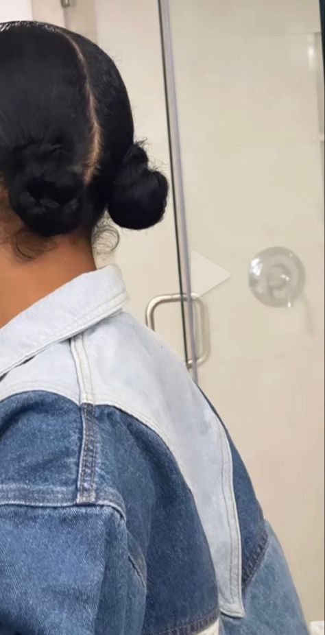 Natural Hair 2 Buns, Two Low Braided Buns, Black Hairstyles Ideas Protective Styles, Natural 90s Hairstyles, Natural Hairstyles For Short Black Hair, 2 Buns Natural Hair, 2 Low Buns Hairstyle Black Natural Hair, 2 Buns Hairstyle Black, 4c Bun Hairstyles