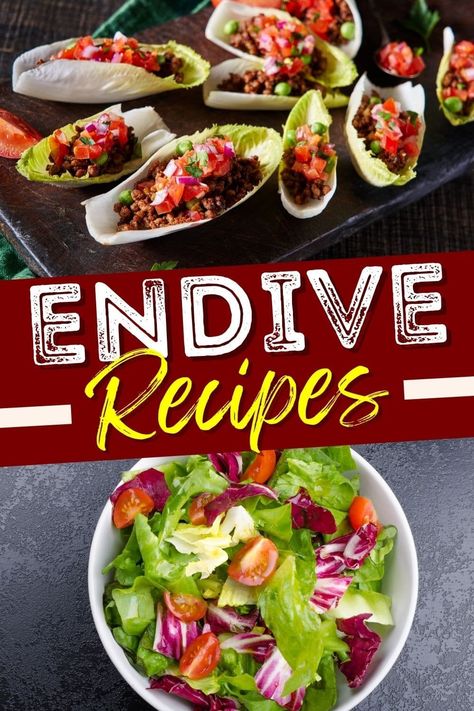 Endive Appetizers, Endive Recipes, Belgian Endive, Endive Salad, Healthy Recipes For Diabetics, Bread Salad, Appetizer Bites, Veggie Salad, Global Cuisine