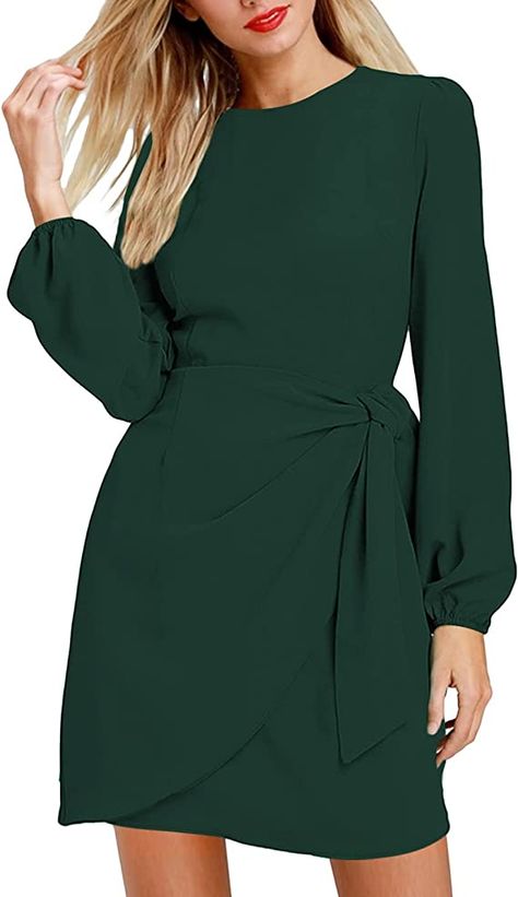 Long Sleeve Fitted Dress Classy, Formal Long Dresses Elegant With Sleeves, Long Sleeve Dinner Dress, Skater Dress Outfit Casual, Fitted Dress Classy, Green Dress Long Sleeve, Modesty Clothing, Skater Dress Outfit, Knee Length Dresses Formal