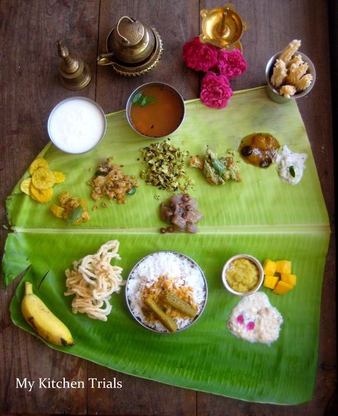 Onam Food, Thali Ideas, Indian Childhood, Vishu Kani, Indian Food Culture, Onam Sadya, Onam Sadhya, Indian Thali, Indian Lunch