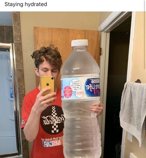 Drinking Water Meme, Need A Laugh, Bottle Of Water, Water Drink, Big Bottle, Getting Older, The South, Memes, Water