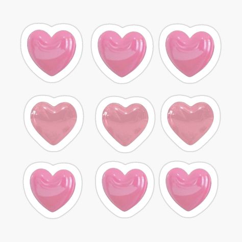 Get my art printed on awesome products. Support me at Redbubble #RBandME: https://www.redbubble.com/i/sticker/3D-pink-hearts-sticker-pack-bundle-by-ElixerStudios/133827859.JCQM3?asc=u Pink Journal Stickers Printable, Hearts Stickers Printable, Pink Aesthetic Stickers Printable, Pink Eyes Aesthetic, Pink Stickers Printable, Pink Stickers Aesthetic Printable, Pink Printable Stickers, Pink Cute Stickers, Cute Heart Stickers