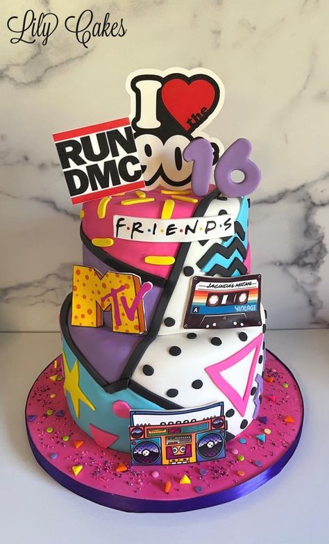 90s Theme Cake Ideas, 90s Theme Birthday Cake, 90s Cake Ideas, 90s Theme Cake, 80s Themed Cake, 90s Birthday Cake, 80s Birthday Cake, 90s Cake, 80s Cake