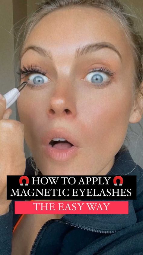 Applying Magnetic Eyelashes, Magnetic Eyelashes No Glue, Magnetic Lashes How To, Magnetic Lashes Tutorial, How To Apply False Eyelashes Under Lash, How To Apply Magnetic Lashes, How To Put On Magnetic Eyelashes, How To Apply Magnetic Eyelashes, How To Apply False Eyelashes Beginner