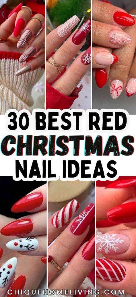 Red Chrome And Matte Nails, Christmas Fake Nails Acrylics, All Red Christmas Nails, Simple Xmas Nails Red, December Nails Christmas Almond, Red Satin Nails, Holiday Gel X Nails, Red Nail Art Christmas, Christmas Acrylics Coffin