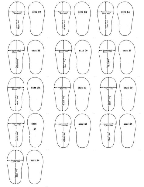 Printable Baby Shoe Size Chart | click to enlarge thumbnail) Toddler Shoe Size Chart, Perlengkapan Bayi Diy, Baby Shoe Size Chart, Felt Baby Shoes, Projek Menjahit, Baby Shoes Diy, Diy Slippers, Crochet Baby Shoes Pattern, Newborn Shoes