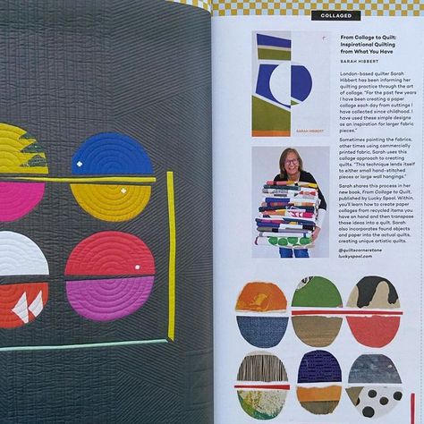 Sarah Hibbert Quilts on Instagram: "Excited to be featured in the current issue of Uppercase #51 : thank you Janine @uppercasemag 🤍🤍🤍 Beautiful quilt on the back cover by my IG friend Ellen @ellengracequilts - one of my favourites Ellen ♥️ #fromcollagetoquilt #uppercasemagazine #collageart #fabrictextile #sarahhibbertquilts #collageinspiration #quiltinspiration" Sarah Hibbert Quilts, Uppercase Magazine, Upper Case, Small Hands, Beautiful Quilts, Paper Collage, Quilt Inspiration, Modern Quilts, Back Cover