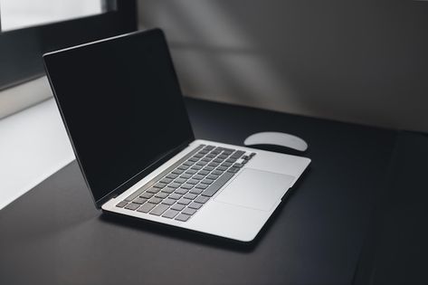 A laptop on table near window | Premium Photo #Freepik #photo #business #work #black #blank Laptop Reference, Table Near Window, Laptop On Table, Black Blank, Laptop Table, Business Work, Vector Photo, Premium Photo, The Table