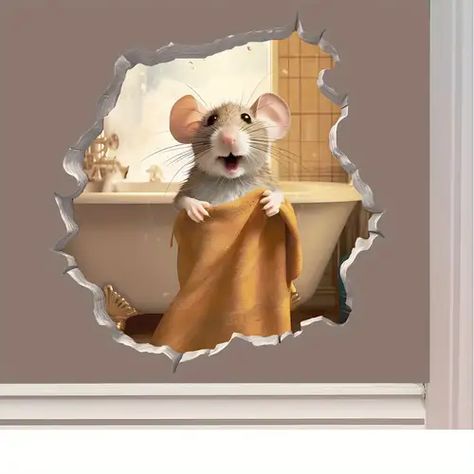 Mouse Hole, Wall Sticker, The Wall, Wall Decals, Wall