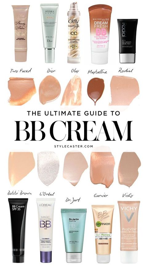 The best BB creams for every skin type | A huge list of BB cream reviews so you can find the one that's right for you! |  @stylecaster Bb Cream Before And After, Drugstore Bb Cream, Bb Cream For Oily Skin, Garnier Bb Cream, Bb Cream Reviews, Bb Cream Best, Bb Cream Makeup, Bb Creams, Cream For Oily Skin