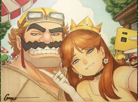 #nintendo #nintendofanart #mario #daisy #wario Daisy Wario, Mario Daisy, Mario Princess Daisy, Omar Dogan, Pelo Cafe, Iconic Movie Characters, Mario Fan Art, Nintendo Princess, Nintendo Fan Art