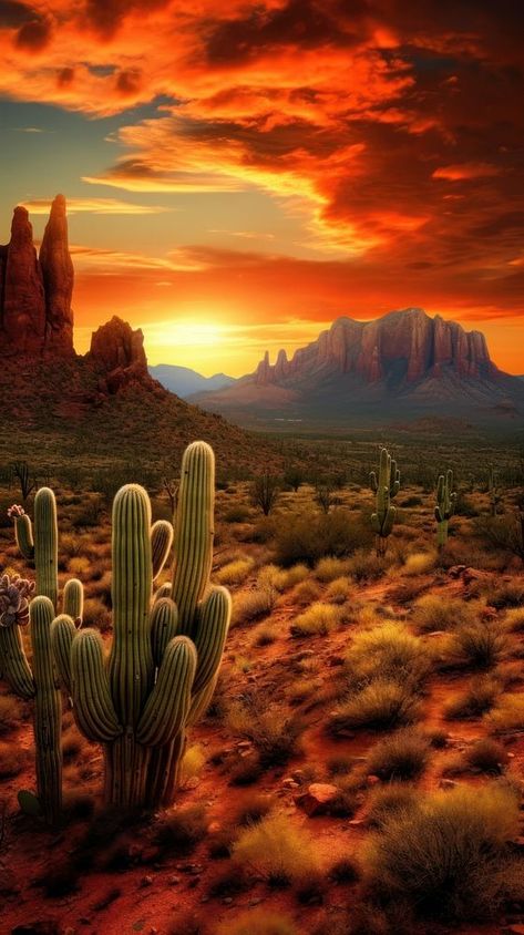 Arizona desert hills nature landscape outdoors.  | premium image by rawpixel.com / Tanat Chittirungsan Arizona Desert Painting, Cactus Desert Aesthetic, Utah Desert Landscapes, Usa Landscape, Arizona Desert Sunset, Desert Canyon, Desert Photos, Dessert Landscape, Desert Scene