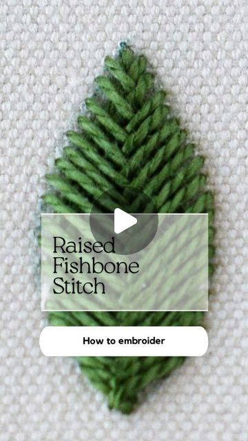 Tatjana Iljaseviciute on Instagram: "Transform your embroidery with the beautiful Raised Fishbone Stitch! 🌿✨ 
This quick tutorial will help you master the technique for adding stunning texture to your leaves and petals. 
Save this tutorial for later and head over to the Practical Embroidery YouTube channel for the full video lesson! 🎥 
.
.
.
#EmbroideryArt #HandEmbroidery #EmbroideryTutorial #StitchingCommunity #CraftingJoy #EmbroideryDesigns #DIYEmbroidery #TextileArt #EmbroideryLove #CreativeCrafts #EmbroideryInspiration #EmbroideryStitch #CraftTutorial #practicalembroidery #embroideryvideo #embroideryblog #modernembroidery #embroiderytutorial #diyembroidery #instaembroidery #onestitchatatime" Embroidery Stitches Fishbone, Raised Fishbone Stitch Embroidery, Practical Embroidery, Braided Embroidery, Fishbone Stitch, Embroidery Videos, Craft Tutorial, Modern Embroidery, Fish Bone