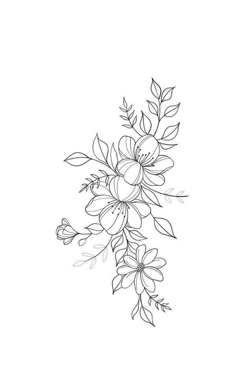 Curved Floral Tattoo Design, Thigh Tattoos Women Line Work, Half Flower Tattoo Design, Fineline Flower Tattoo Design, Fineline Sleeve Tattoo, Flower Tattoo Linework, Lotus Flower Tattoo Stencil, Fine Line Flowers, Burn Hats