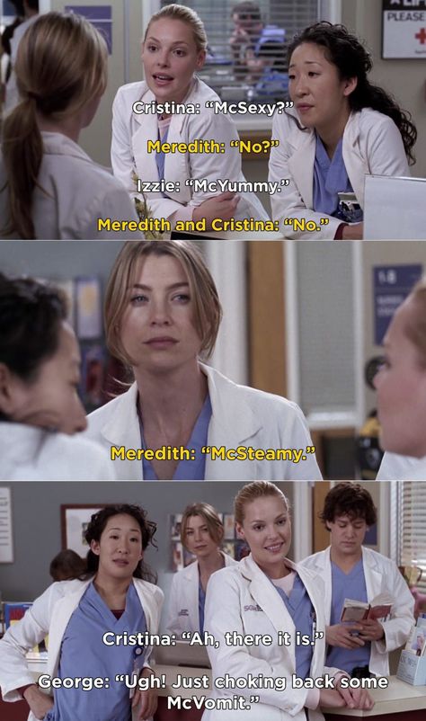 Grays Anatomy Memes, Izzie Greys Anatomy, Greys Anatomy George, Greys Anatomy Quotes, Cristina And Meredith, Greys Quotes, Anatomy Memes, Greys Anatomy Episodes, Gray's Anatomy