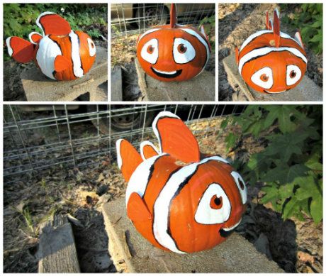 Finding Nemo Pumpkin! #Disney #Pixar   cindy-campbell.com Finding Nemo Pumpkin, Cindy Campbell, Nemo Pumpkin, Disney Pumpkins, Storybook Pumpkin, Story Book Pumpkin, Pumpkin Books, Pumpkin Decorating Contest, Disney Pumpkin