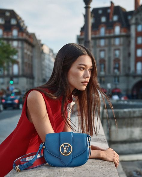 Lv Pont 9, Jade Nguyen, Louis Vuitton Official, Vibrant Red, New Bag, Louis Vuitton Handbags, Made In France, Calf Skin, Bags Designer