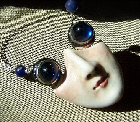 Jewelry Enamel, Sapphire Eyes, Fantasy Clothes, Behind Blue Eyes, Prop Making, Resin Jewellery, Eclectic Art, Luna Lovegood, Porcelain Art