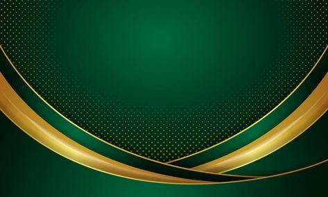 Luxury green background combine with glowing golden lines. Overlap layer textured background. - Vector. Luxury Green Background, Green Vector Backgrounds, Green Gold Background, Gold Green Wallpaper, Green And Gold Background, Green Texture Background, Quotes Background, Golden Line, Church Backgrounds