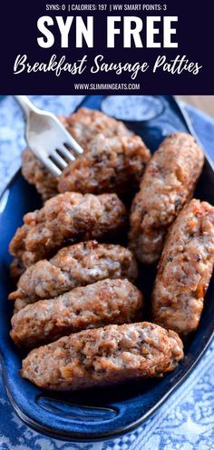 Syn Free Breakfast, Breakfast Patties, Breakfast Sausage Patties, Patty Recipe, Sausage Patties, Pinch Of Nom, Sausage Patty, Breakfast Sausage, Paleo Lunch