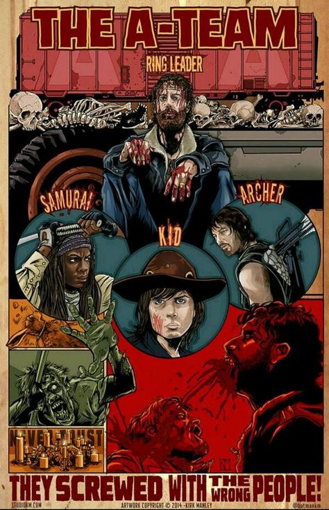 The A-Team..The Walking Dead Season 4 Twd Poster Aesthetic, Twd Poster Vintage, Walking Dead Meme, The Walking Dead Poster, Walking Dead Fan Art, Walking Dead Art, Walking Dead Zombies, Walking Dead Memes, Dead Memes