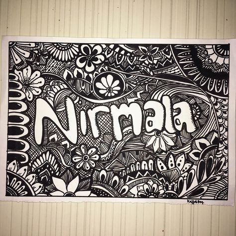 Doodle Name Art Draw, Name Zentangle Art, Mandala Art Name Design, Name Zentangle, Doodle Art Name Design, Doodle Name Art Ideas, Ankita Bhattacharya, Name Mandala Art, Name Doodle Art