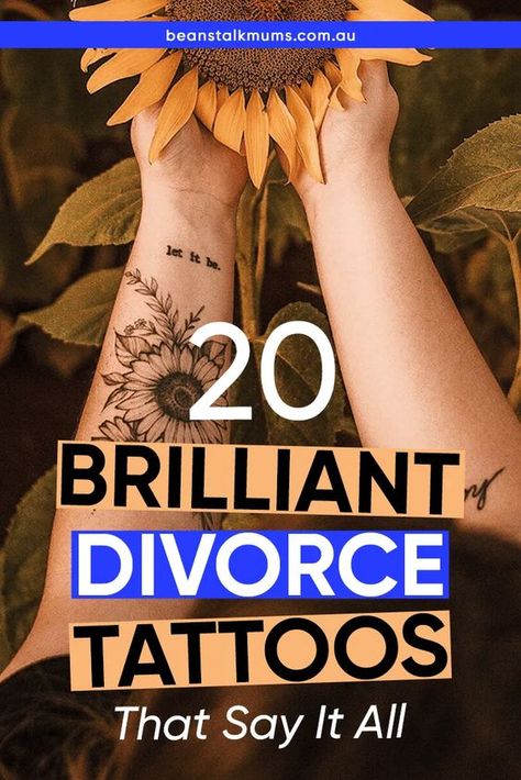 20 Brilliant divorce tattoos that say it all Divorce Tattoo Ideas For Women, Tatoos After Divorce, Divorce Tattoos New Beginnings, Tattoos For After Divorce, Tattoos For Divorced Parents, Tattoo Ideas For Divorced Women, Tattoo Ideas After Breakup, Tattoo Ideas Female After Divorce, Tattoo Ideas For Dv Survivors