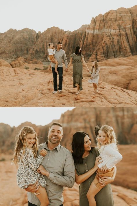 Canyon Family Pictures, Red Rock Canyon Family Photoshoot, Badlands Family Photos, Grand Canyon Family Photo, Red Rock Photoshoot Family, Arizona Family Photoshoot, Family Desert Photoshoot, Family Pictures Desert, Desert Family Photoshoot