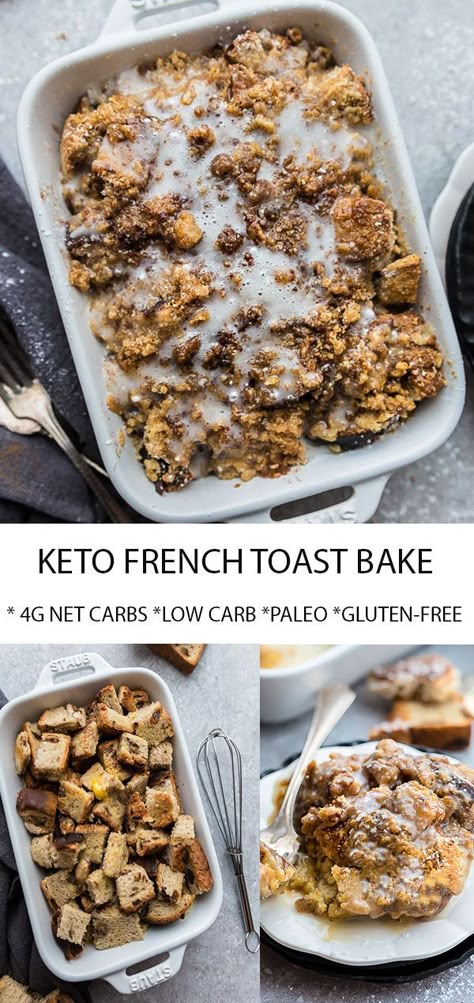 Keto Brunch Recipes Make Ahead, Sugar Free French Toast Casserole, Keto French Toast Bake, Low Carb Breakfast Sides, Keto Friendly Brunch Ideas, Paleo French Toast Casserole, Healthier French Toast Casserole, Low Carb French Toast Casserole, Keto Christmas Breakfast