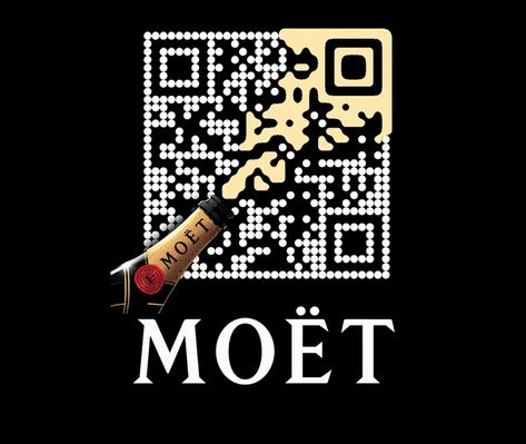 Moet QR Code Code Art, Creative Ads, Layout Inspiration, Qr Codes, Advertising Design, Brand Strategy, Digital Marketing Agency, Qr Code, App Design