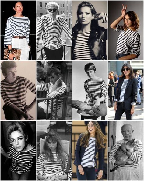 Saint James Striped Shirt, Saint James Breton, Breton Stripes Outfit Parisian Chic, Breton Shirt Outfit, Stripe Tshirt Outfit Women, Breton Outfit, Breton Top Outfit, Breton Stripes Outfit, Striped Tshirt Outfits