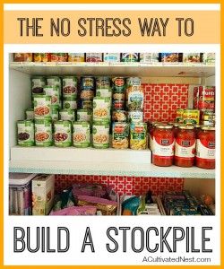 Stock Piling For Beginners, Stock Pantry, Realistic Pantry, Pantry Stockpile, Well Stocked Pantry, Stocked Pantry, Preppers Pantry, Emergency Preparedness Food, Stock Pile