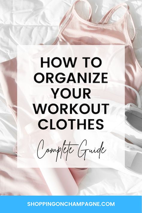 Exercise Clothes Organization, Workout Clothing Organization, Fold Workout Clothes, Athletic Wear Closet Organization, Active Wear Organization, How To Fold Workout Clothes, Athletic Wear Organization, Organize Workout Clothes, Workout Clothes Organization