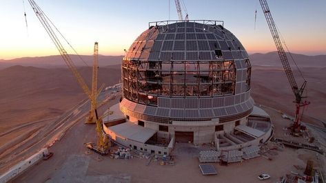 World's largest telescope continues taking shape on Chilean mountain (photos) — Space Alien Planets, Largest Telescope, Next Full Moon, Solar System Planets, James Webb Space Telescope, Mountain Photos, Alien Planet, Alien Worlds, Taking Shape