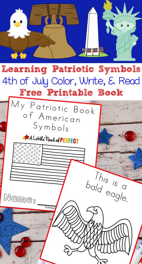 American Symbols Kindergarten, Patriotic Classroom, Stones Painting, Patriotic Activities, Science Symbols, America Theme, Patriotic Symbols, Kindergarten Social Studies, Summer Preschool