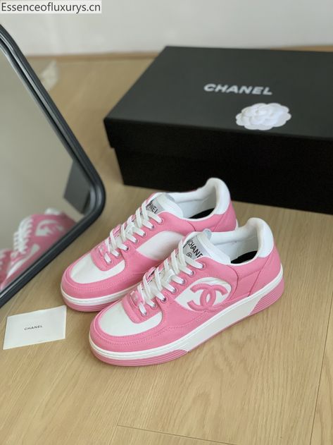 Chanel CC Logo Tennis Pink Leather and White Fabric Lace Up Sneakers Chanel Tennis Shoes, Mcm Shoes, Carvela Shoes, Acne Studios Shoes, Balmain Shoes, Moschino Shoes, Celine Shoes, Tom Ford Shoes, Sergio Rossi Shoes