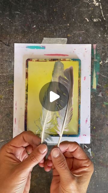 How To Draw A Feather, Birgit Koopsen, Gelli Printing Tutorials, Gelli Printing Techniques, Gelli Printing Art, Mixed Media Art Techniques, Gelli Plate Art, Gel Printing, Gelli Prints