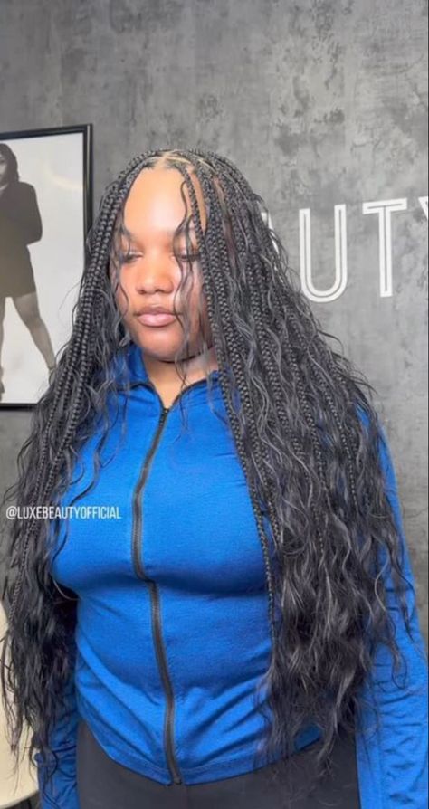 Bohemian Knotless Braids Body Wave, Extra Small Bohemian Knotless Braids, Boho Braids Straight Hair, Bohemian Knotless, Boho Knotless, Braided Styles, Braids Hairstyles Pictures, Cute Box Braids Hairstyles, Protective Hairstyles Braids