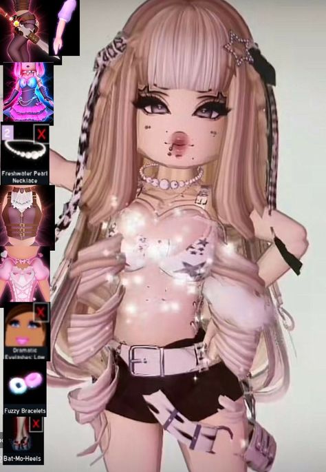 Credits to real creator Y2k In Royale High, Royal High Campus 3 Outfits, Trashy Y2k Royale High Outfits, Royal High Zombie Outfit, Alternative Royale High Outfits, Barbie And Raquelle Royale High, Royale High Gyaru Outfit Ideas, Royals High Outfits Y2k, Royale High Outfit Inspo Y2k