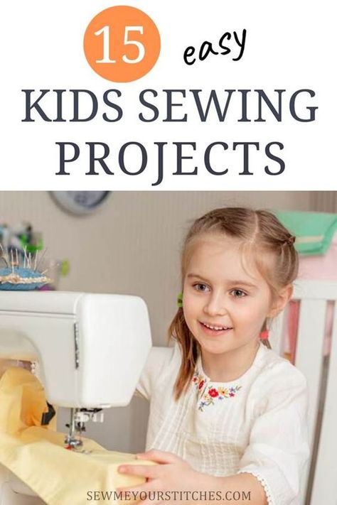 Easy kids sewing projects. Super simple and fun sewing projects for kids. Includes free pattern for simple toys, felt friends, clothes, dolls, blankets, pillow, bags and many other fat quarter projects for beginner children. Sewing For Kids Beginning, Easy First Sewing Machine Projects, Easy Sewing Machine Projects For Kids, Easy Sewing Machine Projects For Beginners, Easy Kid Sewing Projects, Kids Beginner Sewing Projects, East Sewing Machine Projects, Sewing For Kids Projects, Easy Sewing Projects For Beginners Kids