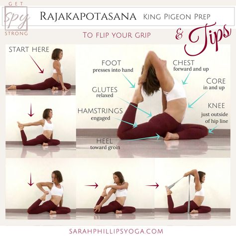 Pigeon Pose Yoga, Yoga Goals, King Pigeon, Yoga Time, Yoga Poses Advanced, Yoga Tutorial, Daily Yoga Workout, Pigeon Pose, Yoga Positions