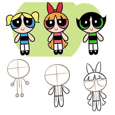 Learn how to draw the Powerpuff Girls! Nail Art Dessin, Powerpuff Kızları, Disney Nail Art, Mini Tela, Nail Drawing, Powerpuff Girl, Nail Art Disney, Cute Canvas Paintings, The Powerpuff Girls