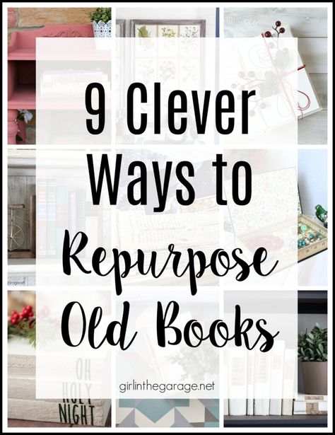 Diy Old Books, Re Purpose, Old Book Crafts, Recycled Books, Book Crafts Diy, Buch Design, Book Tree, Easy Books, Book Page Crafts