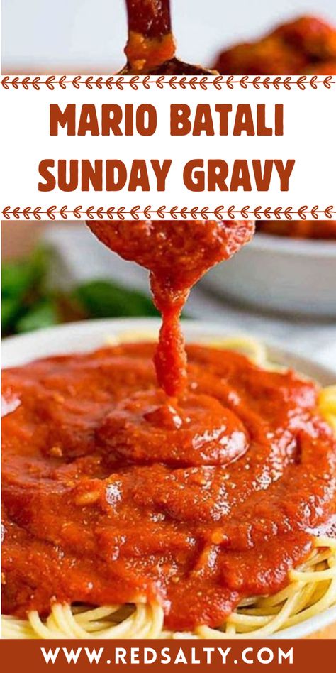 Here is a mouthwatering Mario Batali Sunday Gravy Recipe to make your Sunday nights more interesting. Italian Pepper Cookies Recipe, Sunday Gravy Recipe Italian, Sunday Sauce Italian, Sunday Gravy Recipe, Pepper Cookies Recipe, Orange Roughy Recipes, Mario Batali Recipes, Italian Gravy, Sunday Gravy