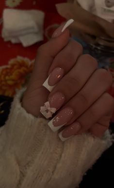 Pink And White Set Nails, Baptism Nails, Baby Pink Nails, Pink Acrylic Nails, Best Acrylic Nails, Acrylic Nail Designs, Glow Up?, Cute Acrylic Nails, Simple Nails