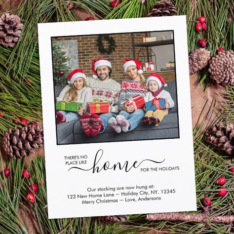 New Home Holiday We've Moved Custom Photo Moving Announcement Postcard New Home Holiday Card, We Moved Announcement Picture, Moving Card, Moving Announcement Postcard, New House Announcement, Christmas Card Ideas, Moving Announcement, Merry Christmas Love, Moving Cards