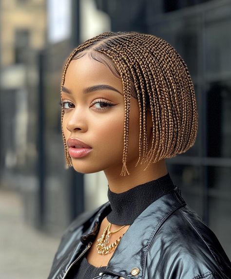 Braided Bob 90s Braided Hairstyles, Braided Bob, Iconic Hairstyles, Cornrows Natural Hair, Beyonce Hair, Bob Braids Hairstyles, Short Box Braids Hairstyles, Natural Hair Short Cuts, Braided Hairdo