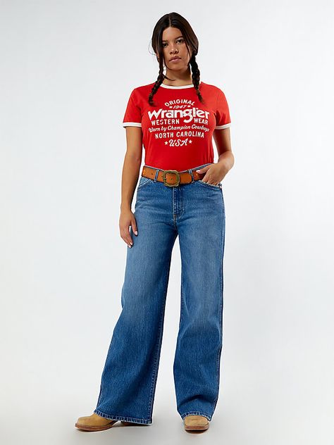 Wrangler® x PacSun Women's Low Rise Baggy Jean Wrangler Women, Low Rise Baggy Jeans, Baggy Jean, Woven Label, Wrangler Jeans, Outfits With Hats, Laid Back Style, Baggy Jeans, Baggy Fits